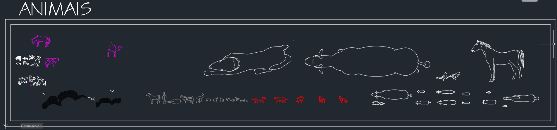 Animais - Blocos CAD